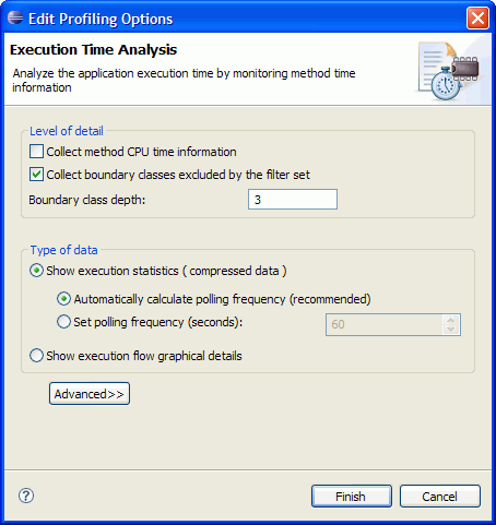 Profiling Execution options